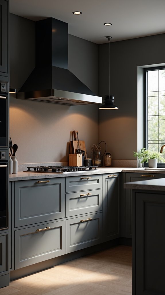 elegant dark gray kitchens