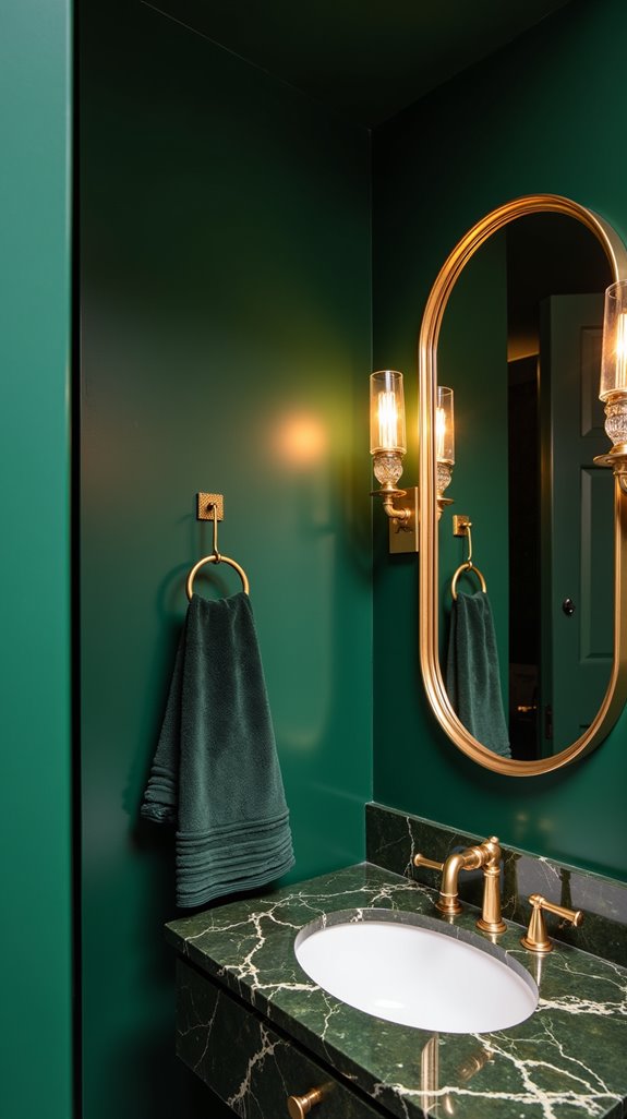 elegant gold accents enhance