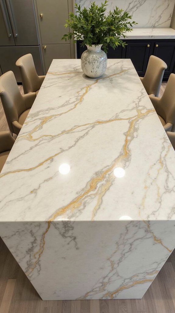 elegant marble kitchen islands