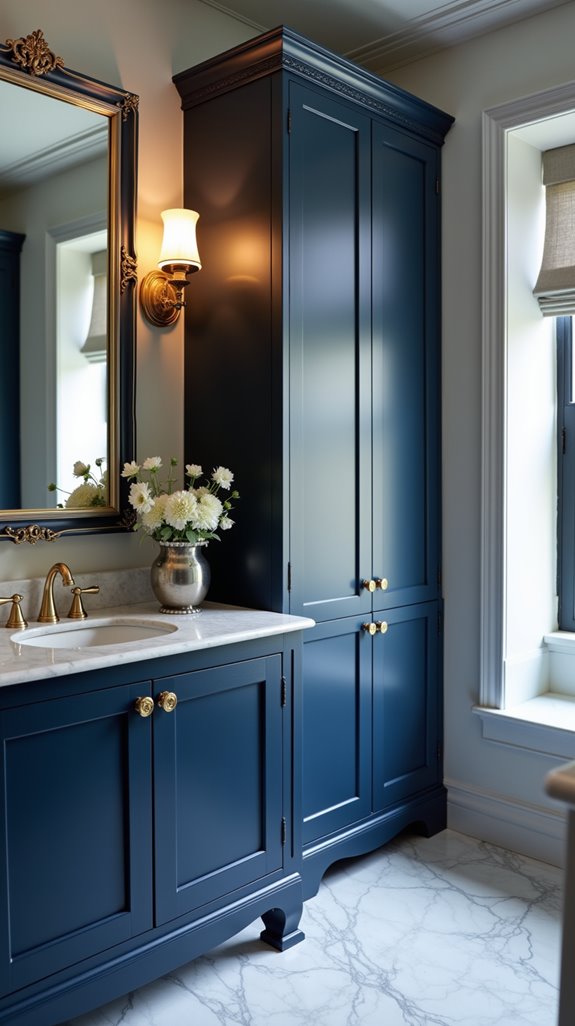 elegant metallic bathroom accents