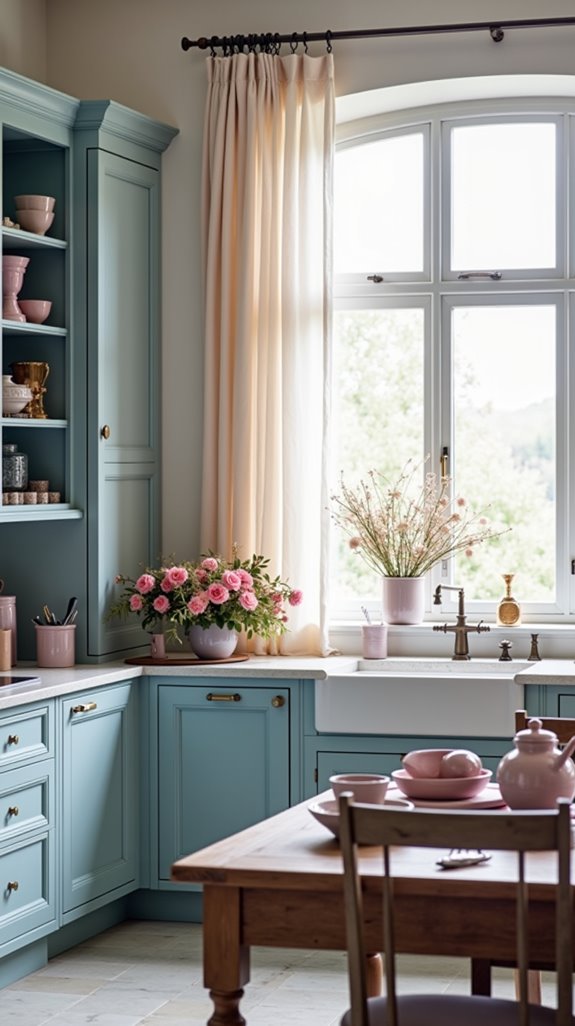 elegant pastel and blue