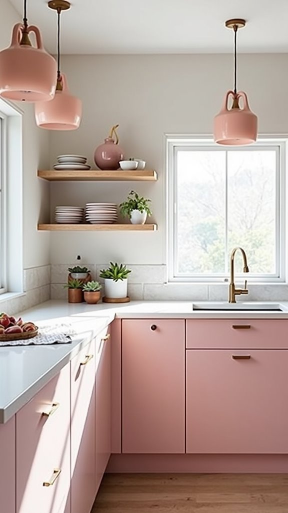 elegant pink lighting fixtures