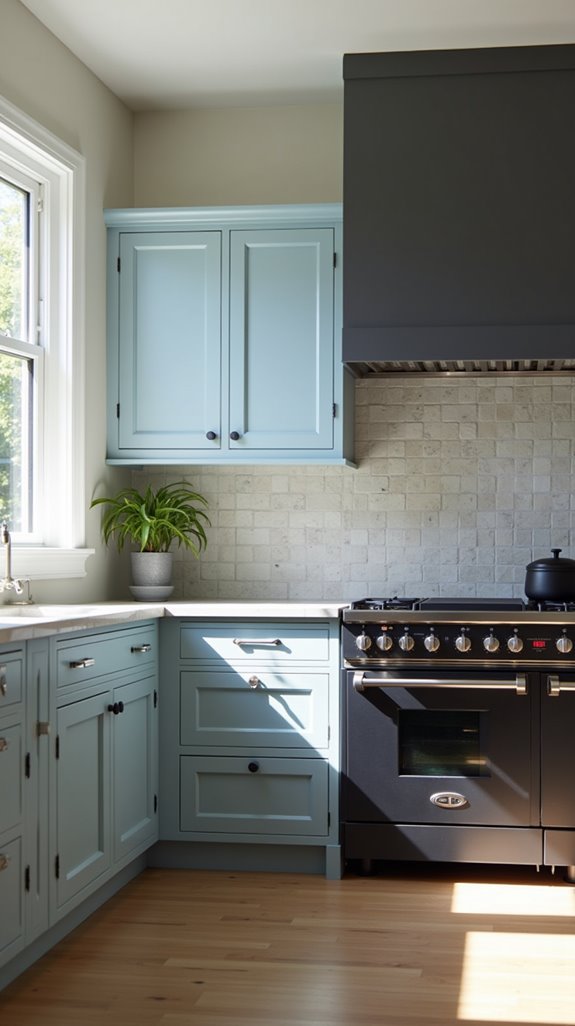 elegant serene kitchen colors