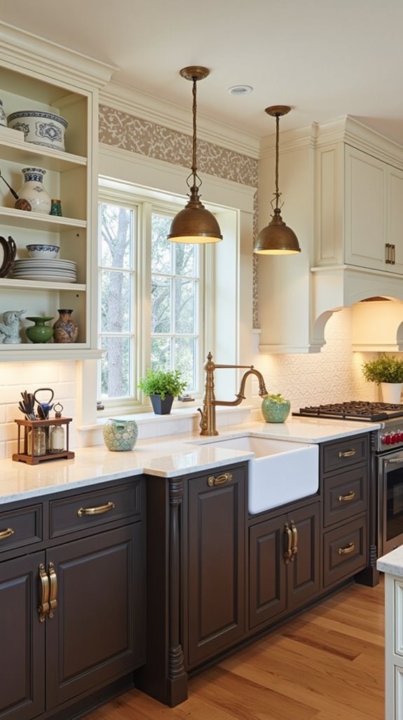 elegant two tone kitchen design