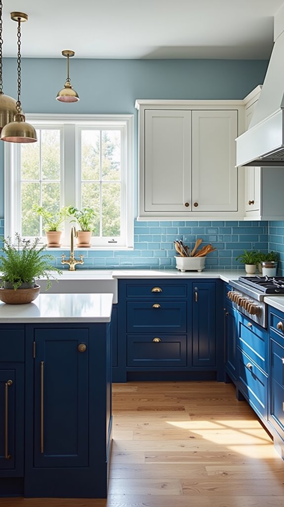 elegant two toned kitchen designs