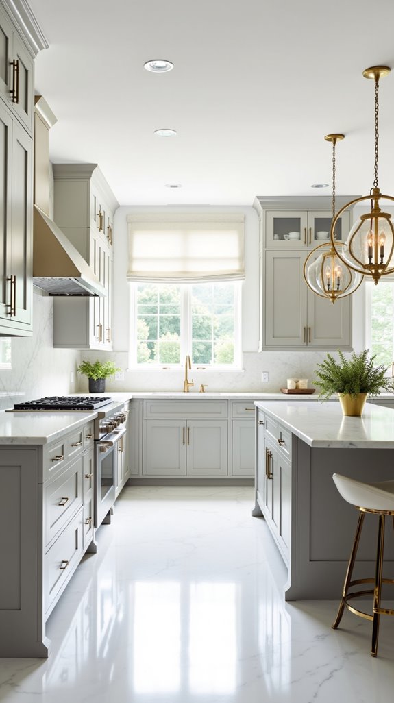 elegant white and gray