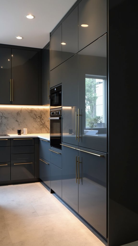 glossy kitchen cabinet finish