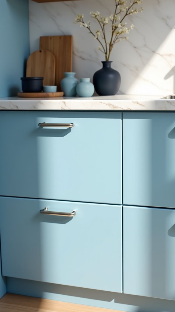 glossy light blue elegance