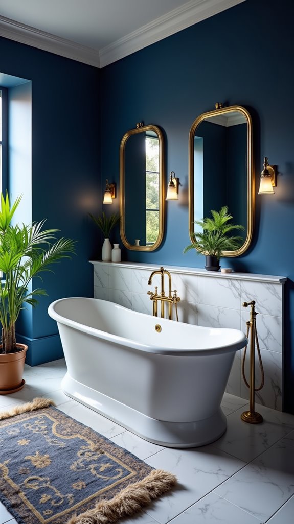 gold fixtures enhance luxury