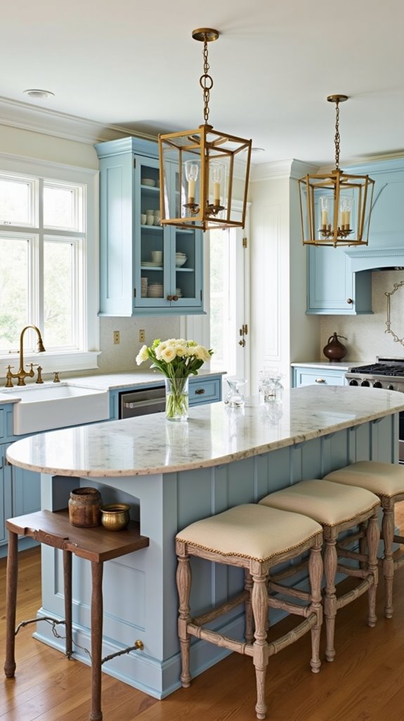 gold hardware kitchen elegance