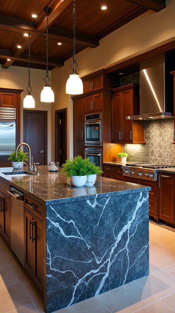 granite island kitchen centerpiece