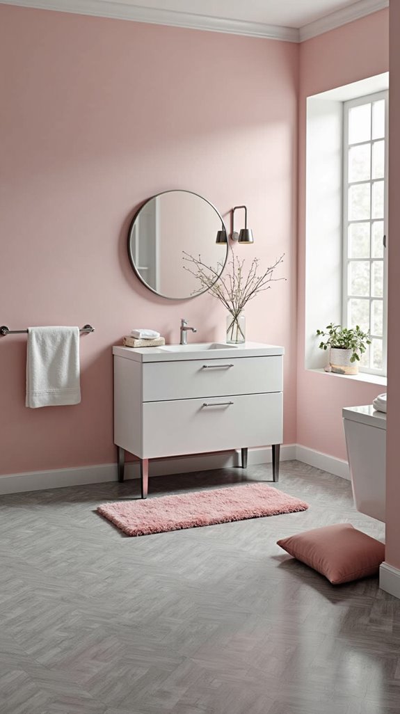 gray tile bathroom transformation
