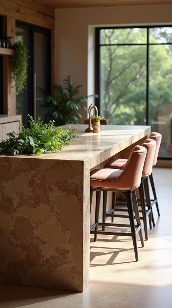 integrated kitchen island seating