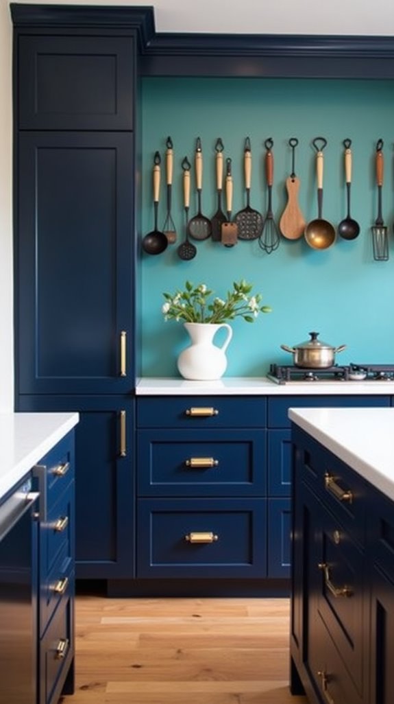 invigorating aqua kitchen walls