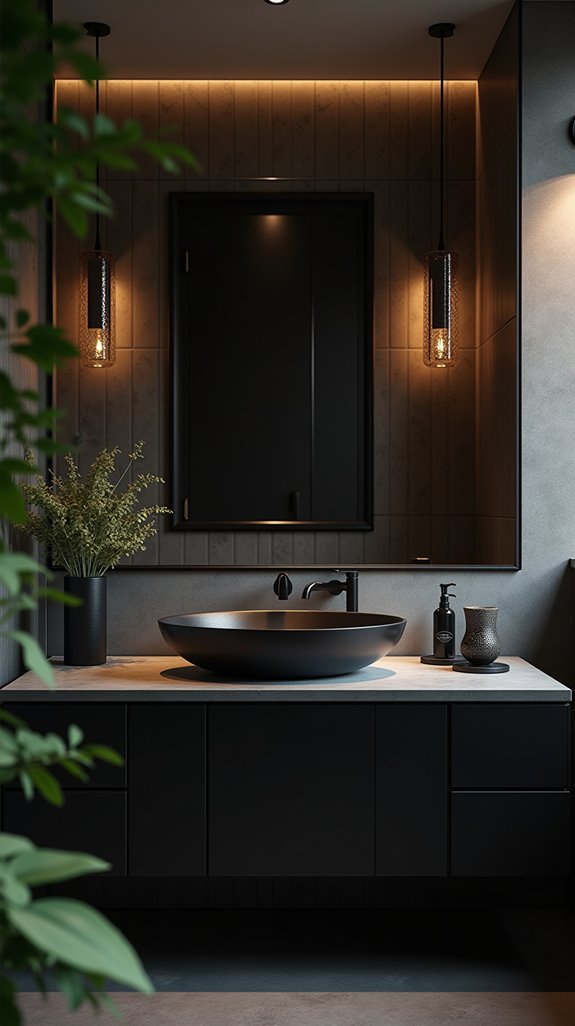 lighting enhancements for black sinks