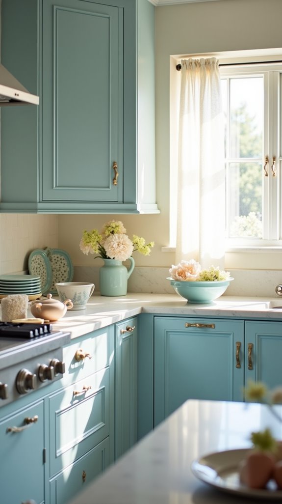 lighting transforms powder blue