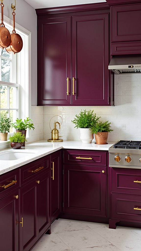 luxurious plum and gold