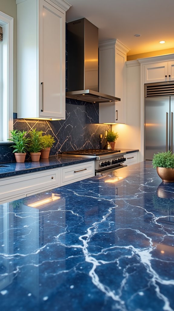 luxury blue marble options