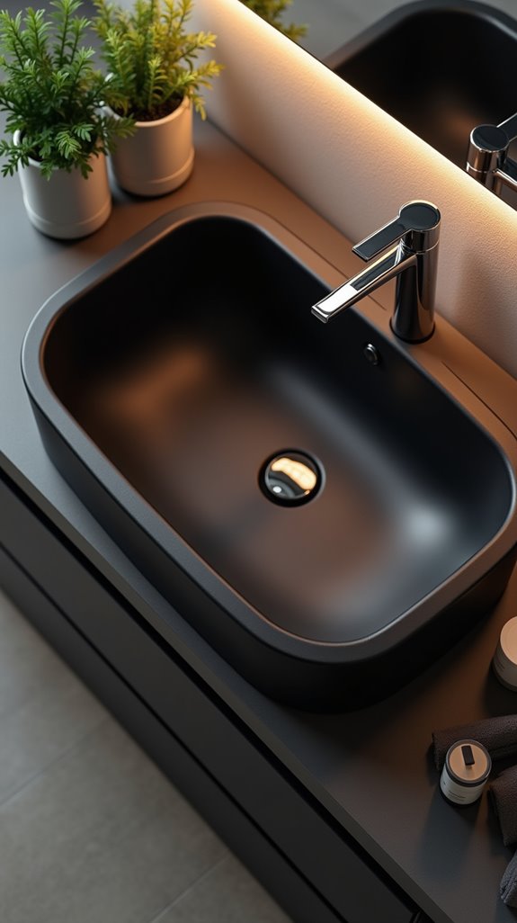 maintain black sink elegance