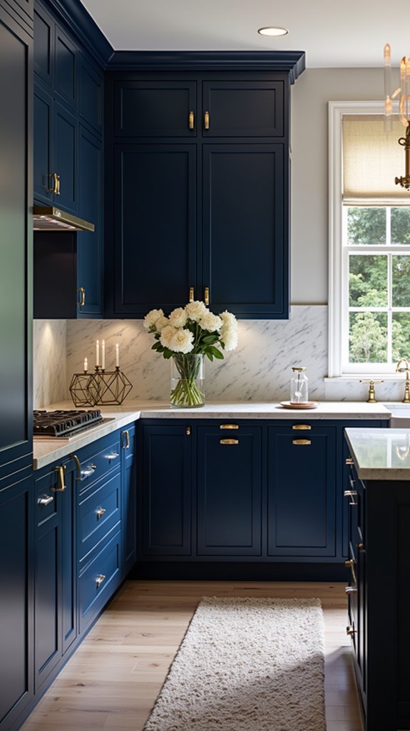 midnight blue kitchen accents