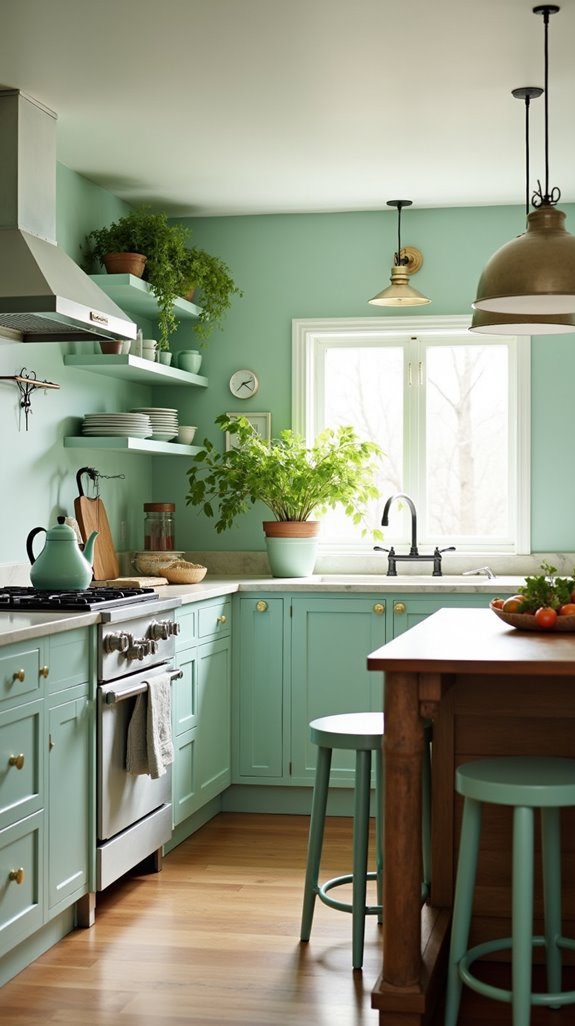 mint decor for kitchens