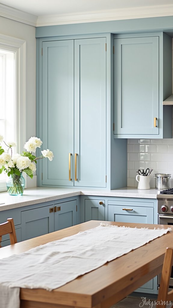 mixing soft blue textures