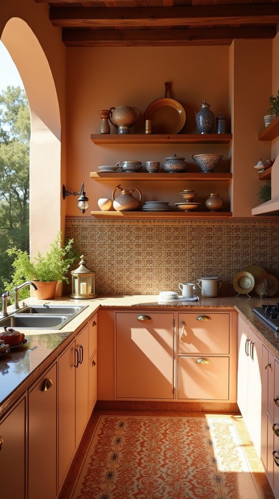 moroccan peach and gold elegance