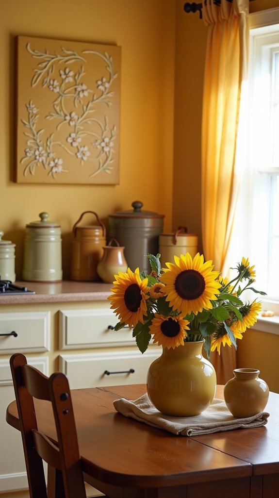 mustard themed wall art charm