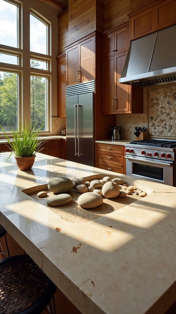natural river rock decor