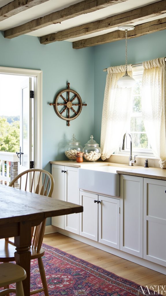 nautical cottage kitchen accents
