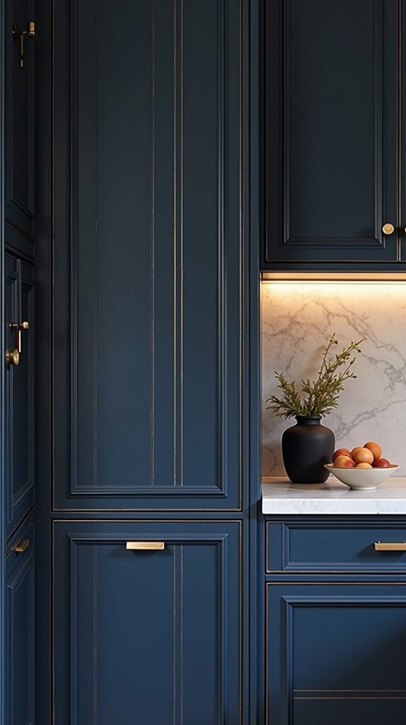 navy blue and gold elegance