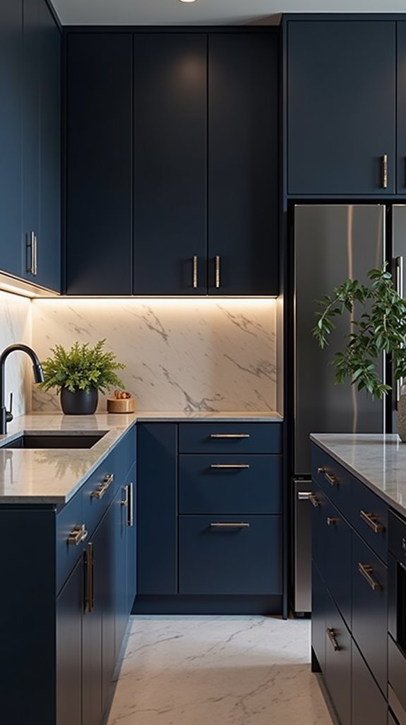 navy grey kitchen design