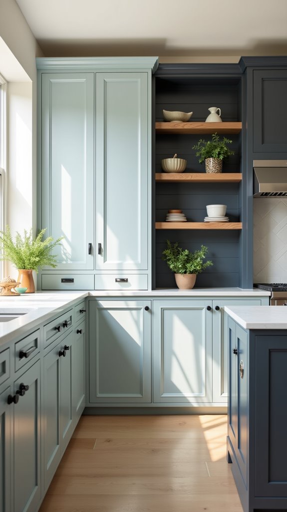 pale blue dark hue contrast