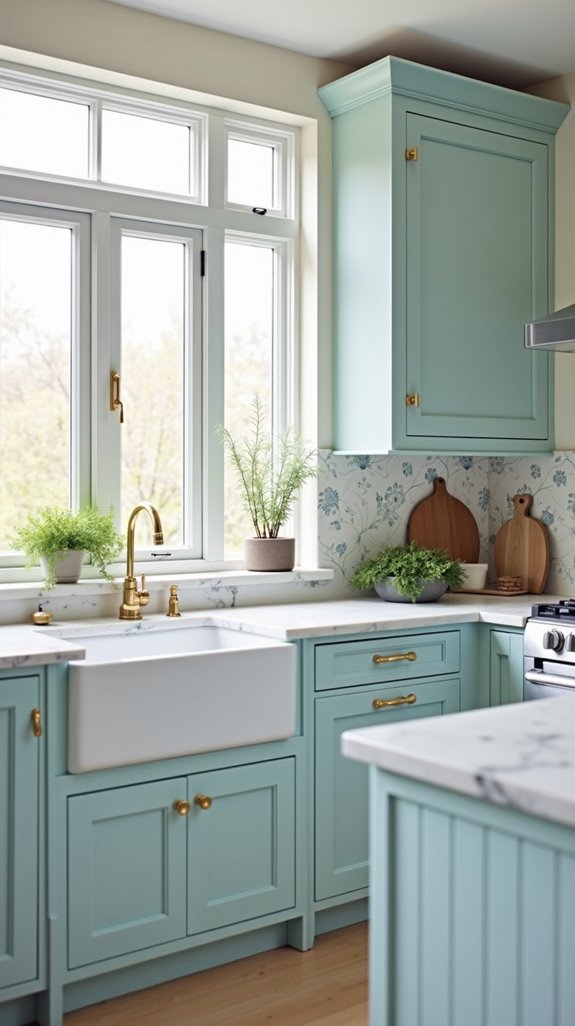 pastel kitchen tranquility achieved