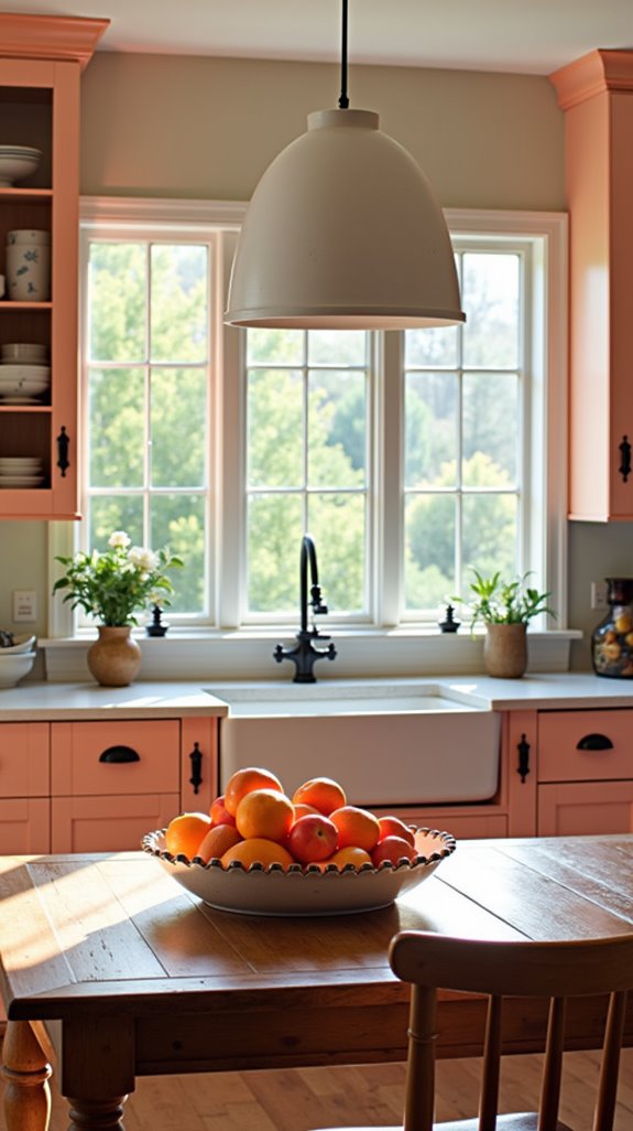 peach and black harmony