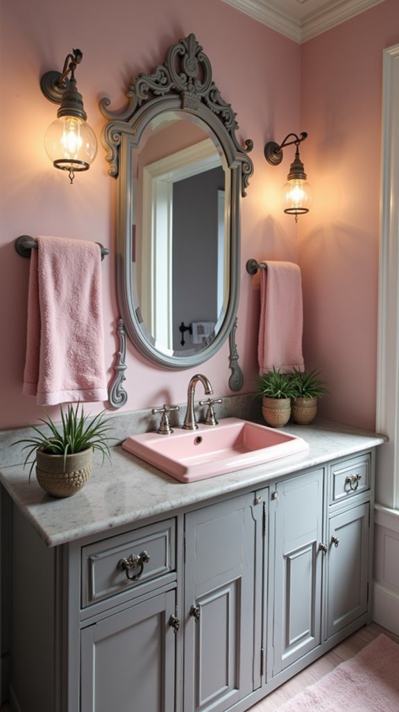 personalized pink and gray retreat
