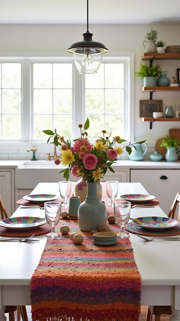 personalized vibrant table decor