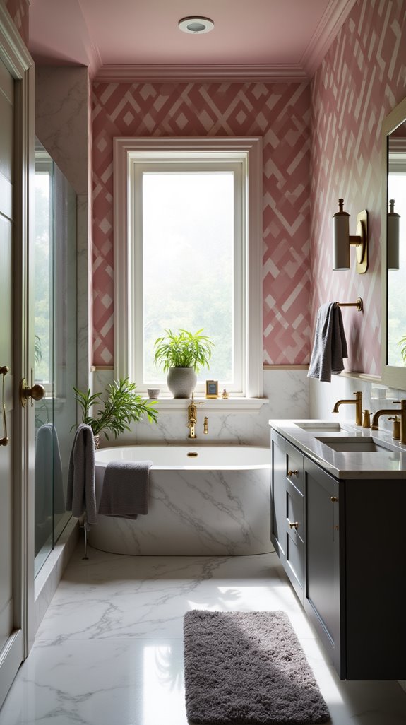 pink and gray wallpaper ideas