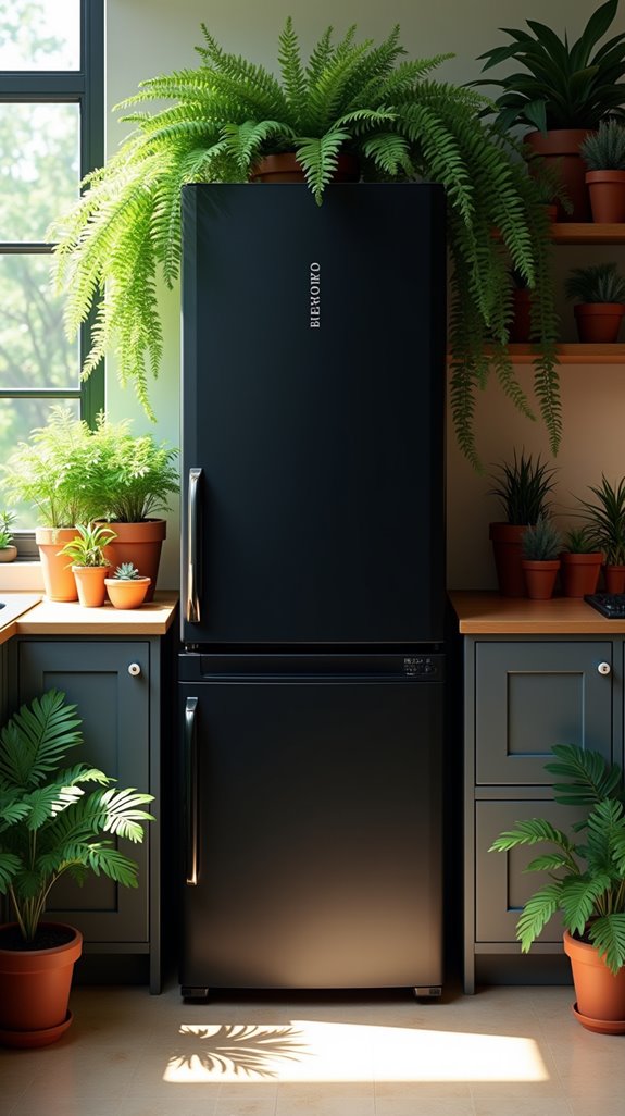 plants enhance black kitchens