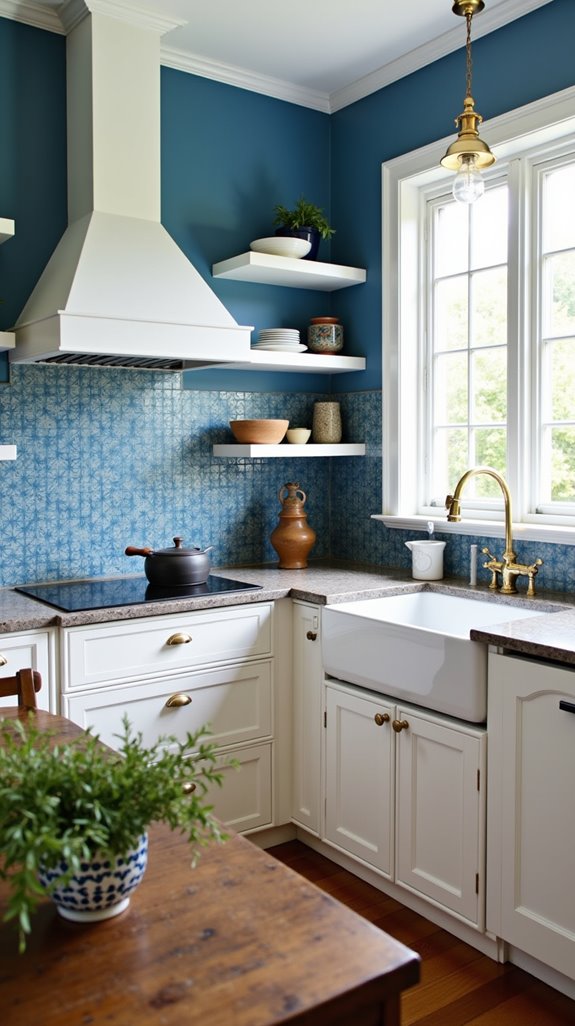 playful blue tile ideas
