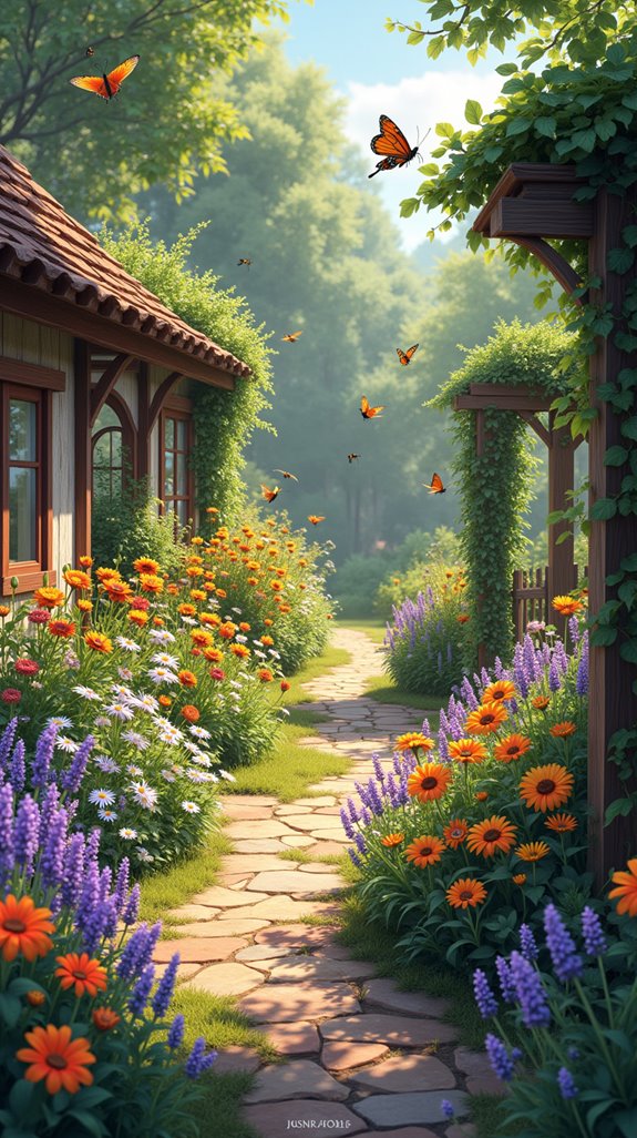 pollinator friendly flower garden