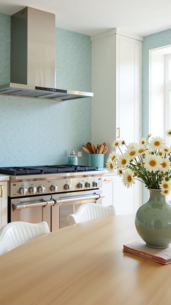 powder blue kitchen accent