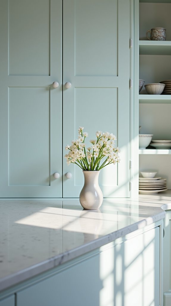 powder blue minimalist accents