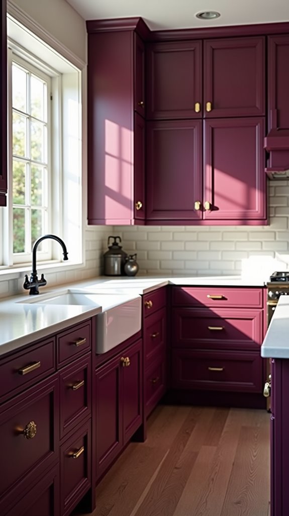 regal plum and white elegance