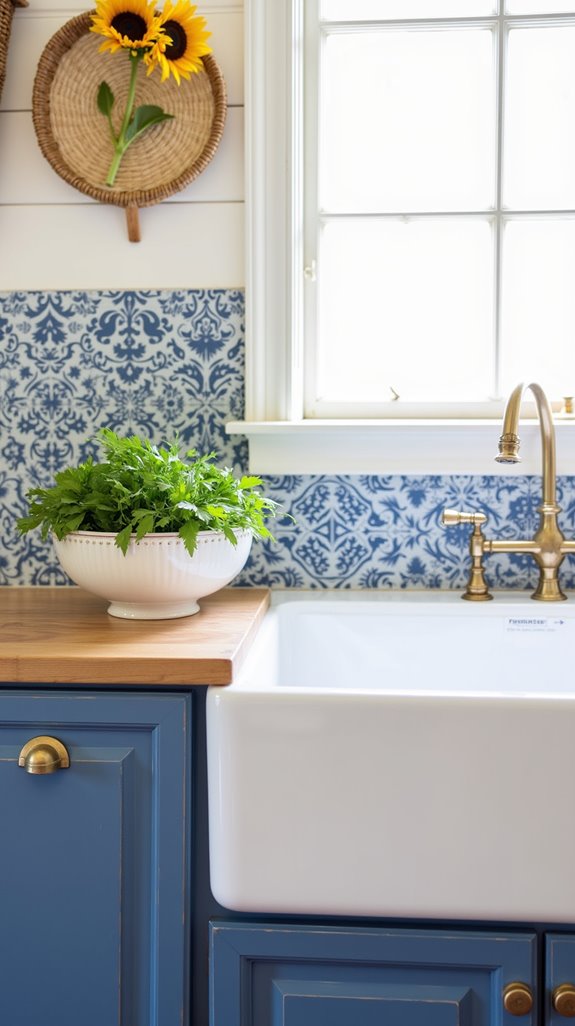 rustic blue and white elegance