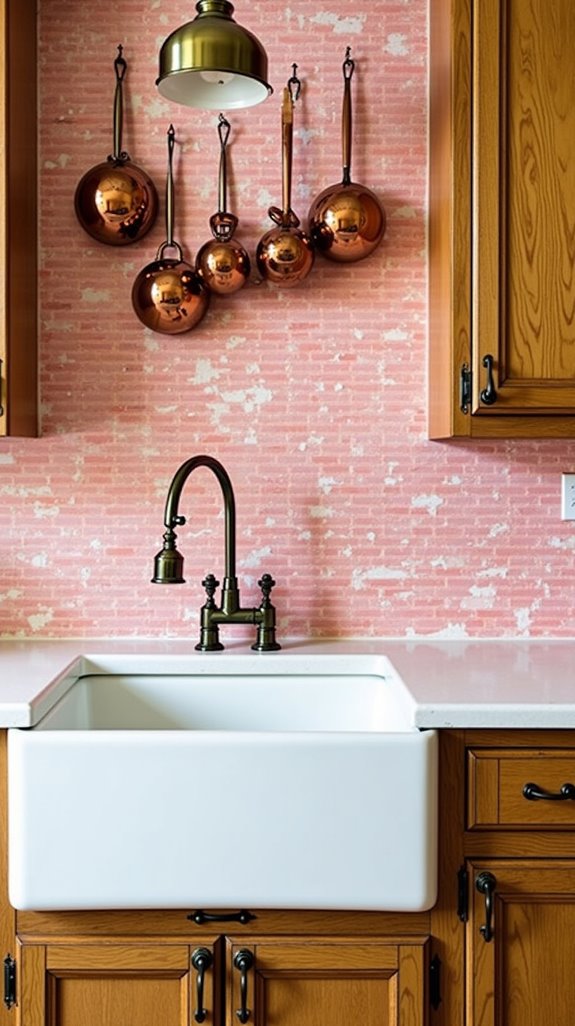 rustic pink brick charm