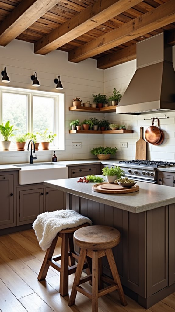 rustic wood kitchen accents