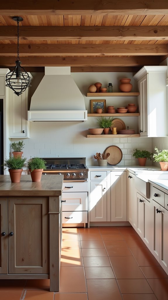 rustic wood kitchen accents