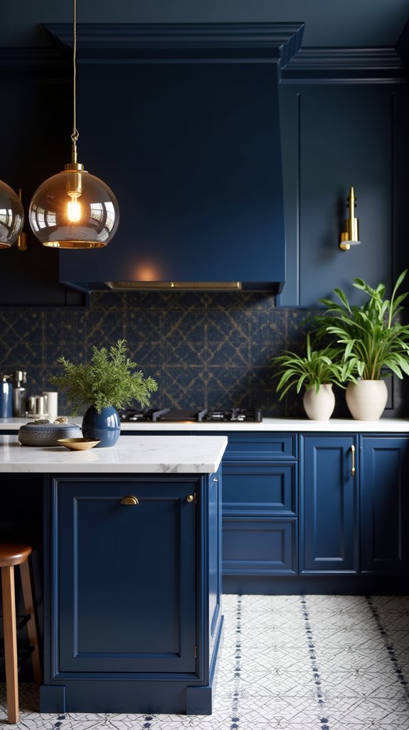 sapphire blue kitchen transformation