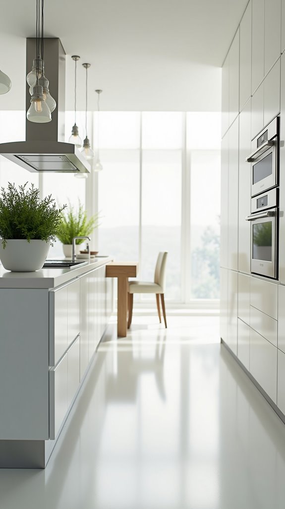 serene chic white kitchen